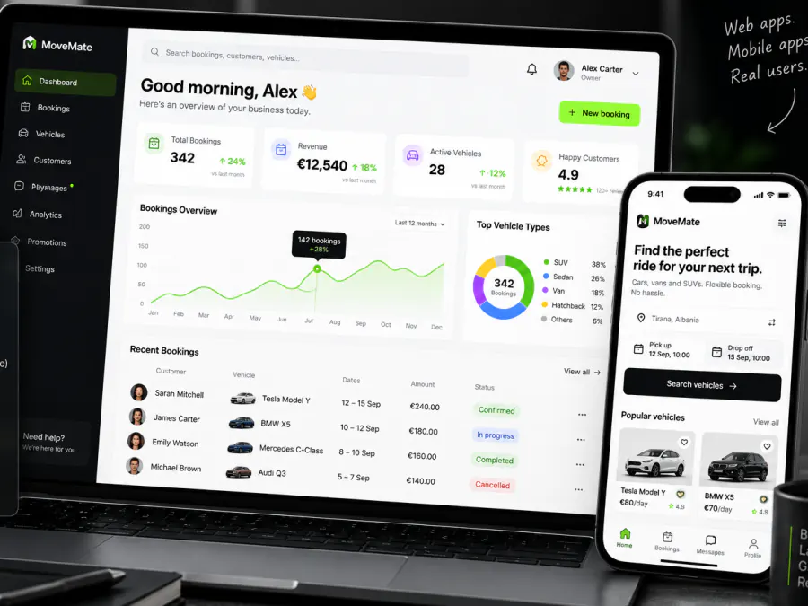 Web and mobile apps example
